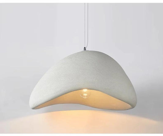 Wabi Sabi Style Pendant Light Hanging Lamp Modern Style for Restaurannt kiitchen Dining Room living Room ( Color-A White Size 40cm )