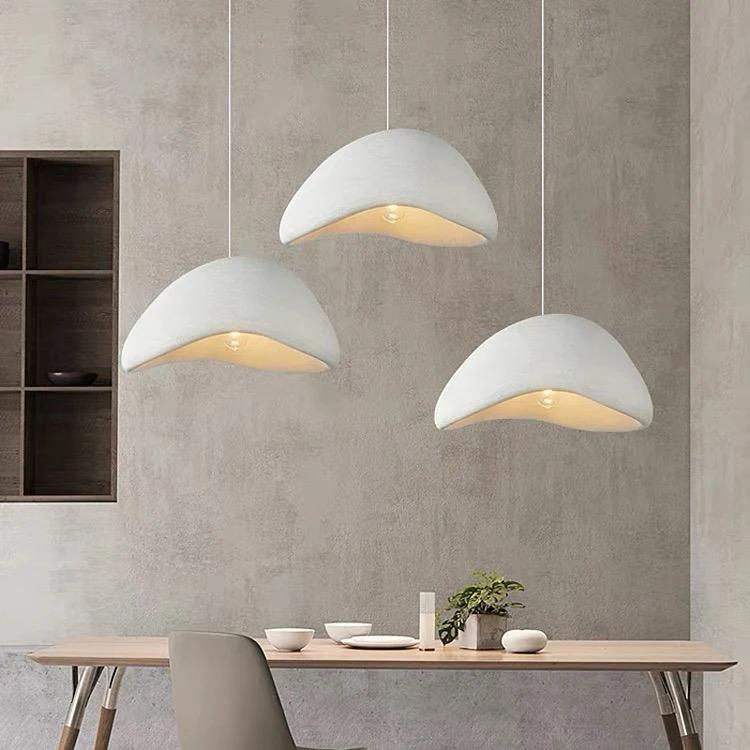 Wabi Sabi Style Pendant Light Hanging Lamp Modern Style for Restaurannt kiitchen Dining Room living Room ( Color-A White Size 40cm )